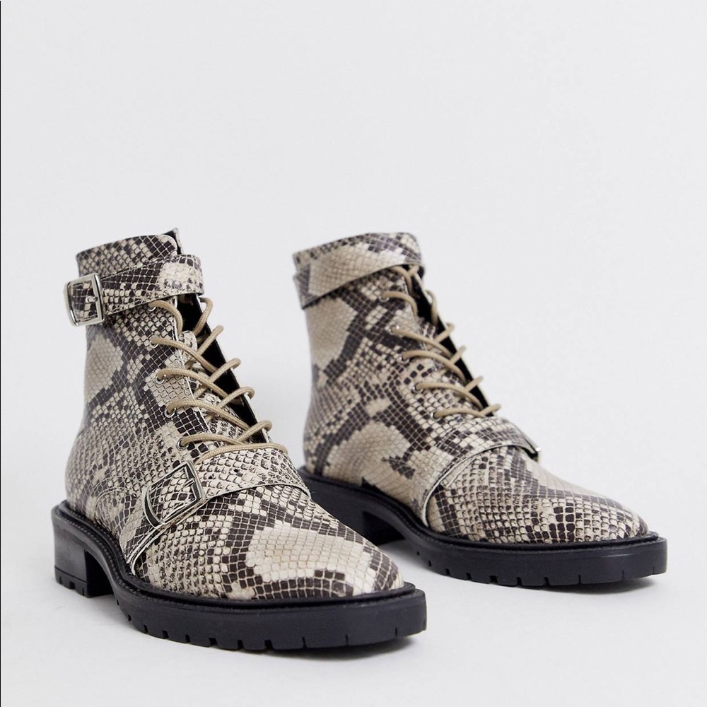 ASOS snakeskin boot